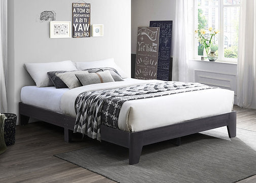 Elara Platform Bed Frame - Modern Minimalist Wooden Bed with Sturdy Slat Support - Perfect for Master Bedroom, Guest Room, or Studio Apartment