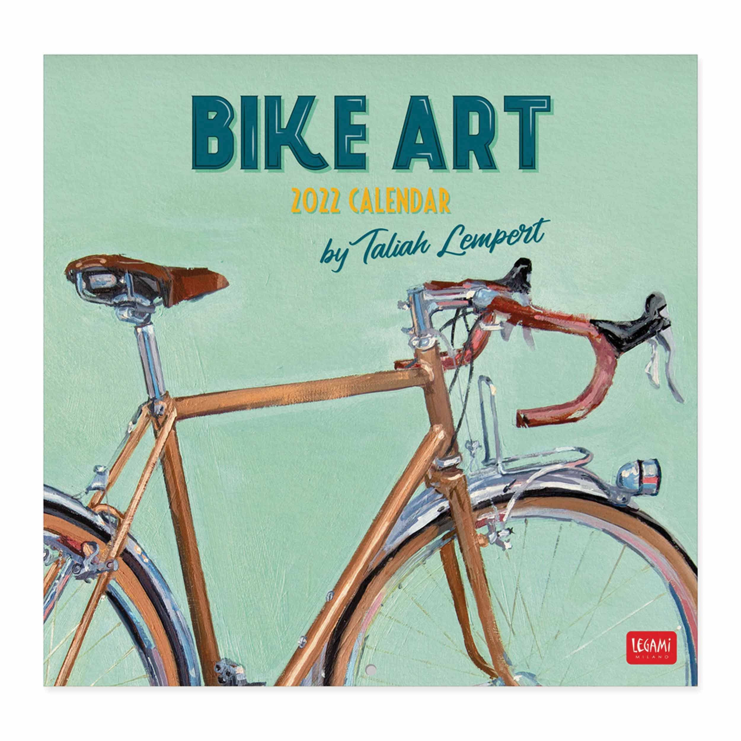 Legami 2022 Wall Calendar - 30x29 cm Bike Art Design | Perfect for Home, Office & Gifts | Monthly Planner & Decorative Wall Art