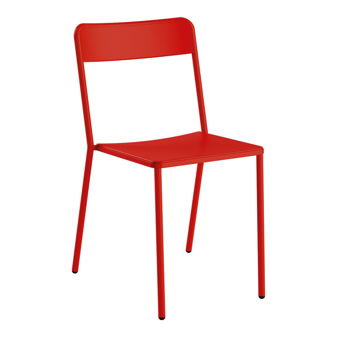 Outdoor Side Chair with Solid Back - Durable Patio Furniture for Garden, Deck, and Poolside Relaxation