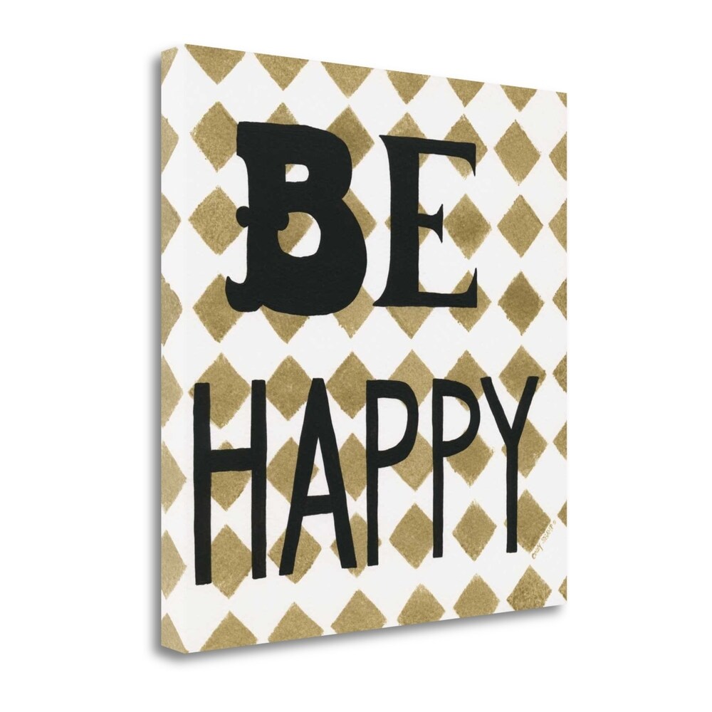 Be Happy By Cindy Shamp - Premium Giclee Art Print on Gallery Wrapped Canvas, Ready to Hang Wall Decor for Living Room, Bedroom & Office