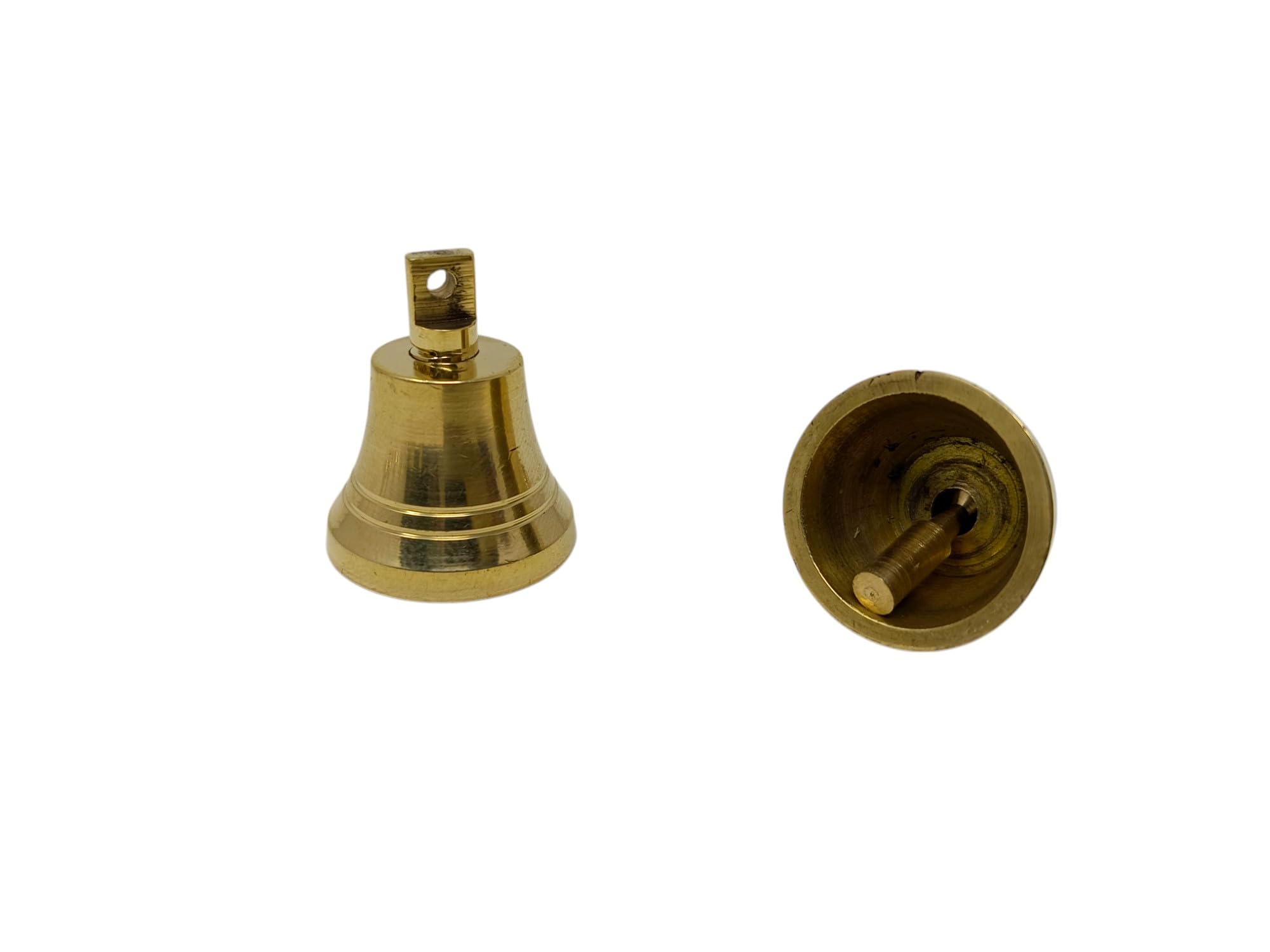 Small Indian Brass Jingle Bells - 50 Pack for Home Door Decor, DIY Crafts, Wind Chimes, Christmas Ornaments & Pet Collars - Handmade Traditional Bells for Festive Decor, Wedding Decorations & Gift Wrapping