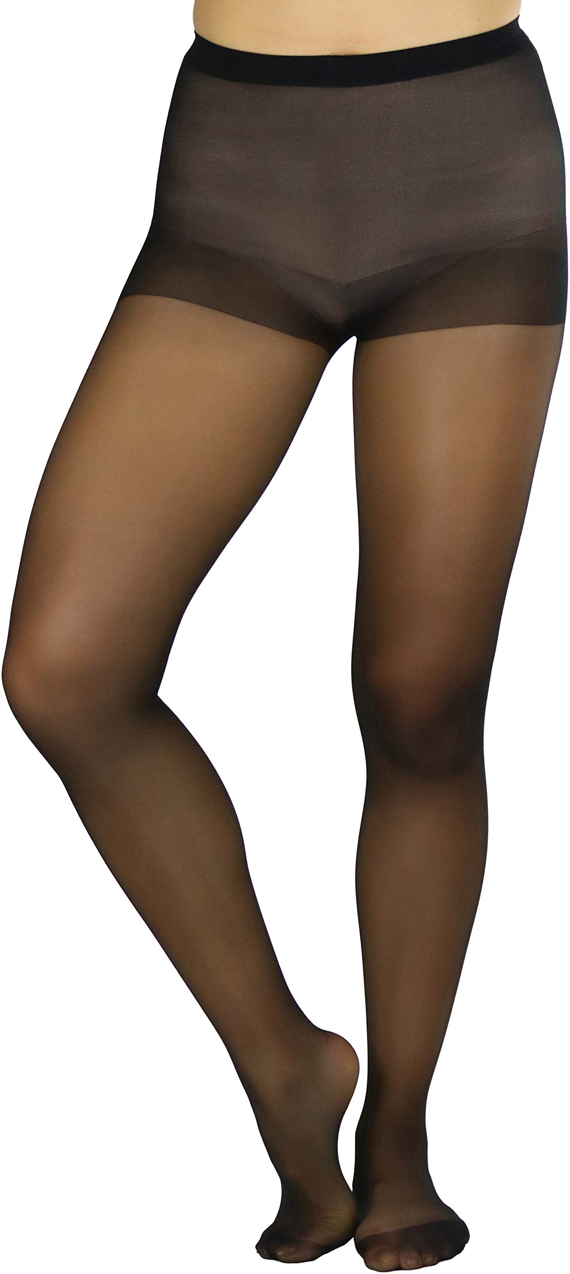 ToBeInStyle Women's Control Top Sheer Pantyhose - Comfortable Footed Tights for Everyday Wear, Work & Formal Occasions