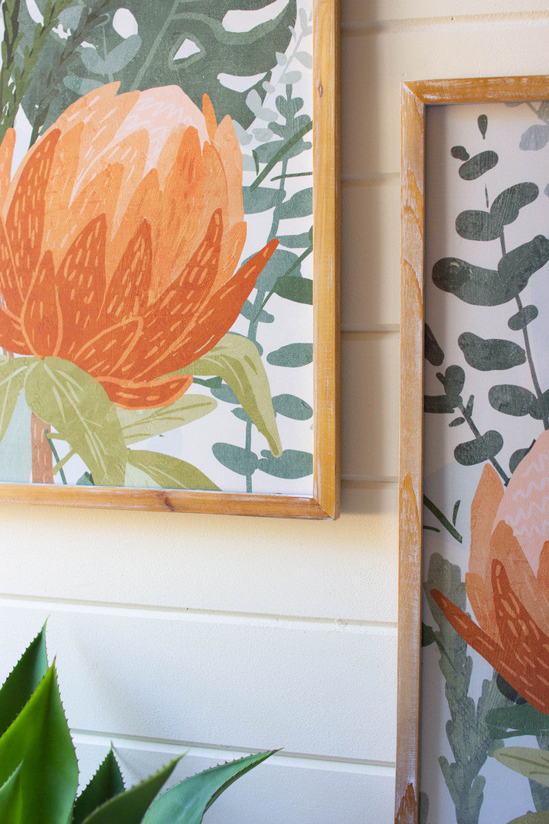 Premium Framed Protea Print Wall Art - Vibrant Floral Decor for Living Room, Bedroom & Office | Perfect Gift for Home & Wedding
