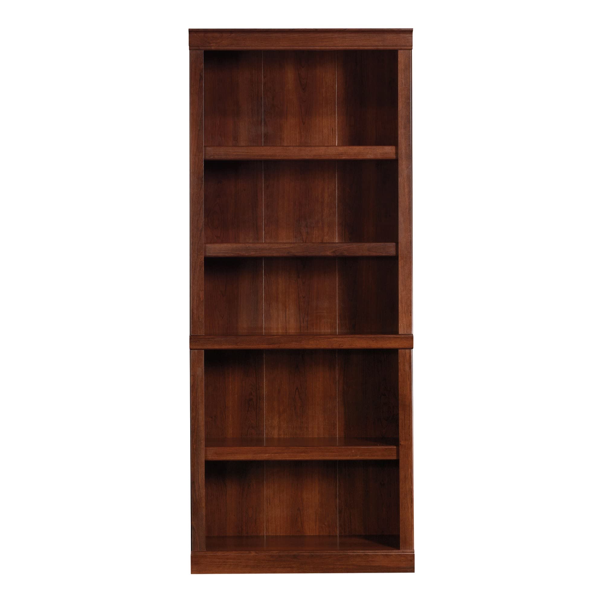 Realspace® 72 Inch Tall 5-Shelf Bookcase in Mulled Cherry Finish - Perfect for Home Office, Living Room, and Library Storage