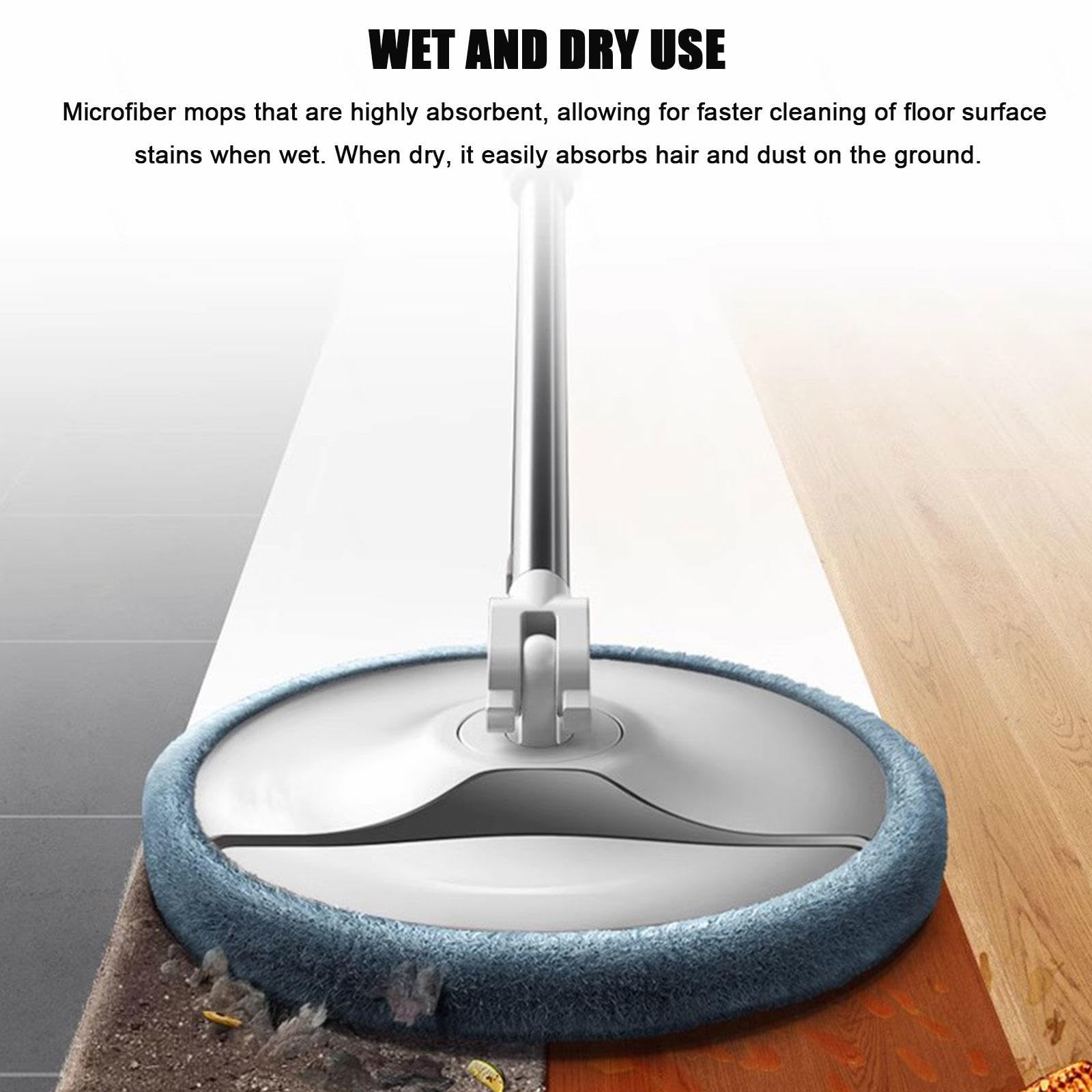 Self Cleaning Spin Mop and Bucket Set with 6 Microfiber Pads - 53