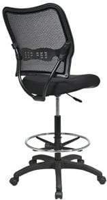 Ergonomic Mesh Drafting Chair with Air Grid Back Support - Adjustable Height Office Chair for Architects, Designers & Gamers - Perfect for Home Office, Studio & Gaming Setup