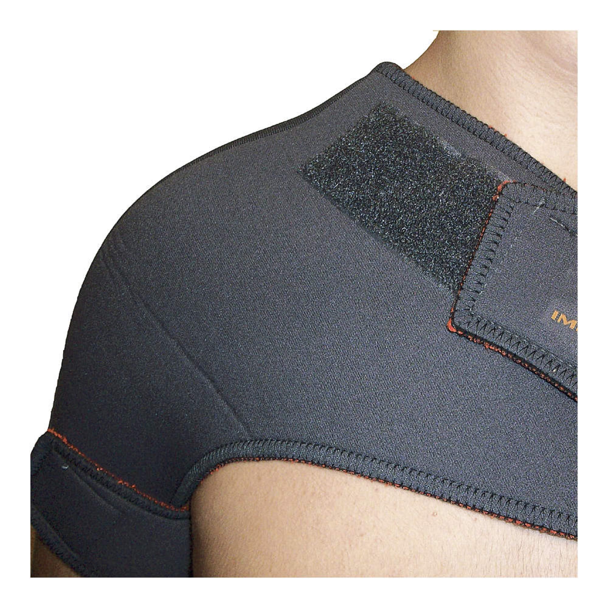 Black Shoulder Support Brace for Pain Relief & Posture Correction - Adjustable & Comfortable for Daily Use, Workouts & Sports