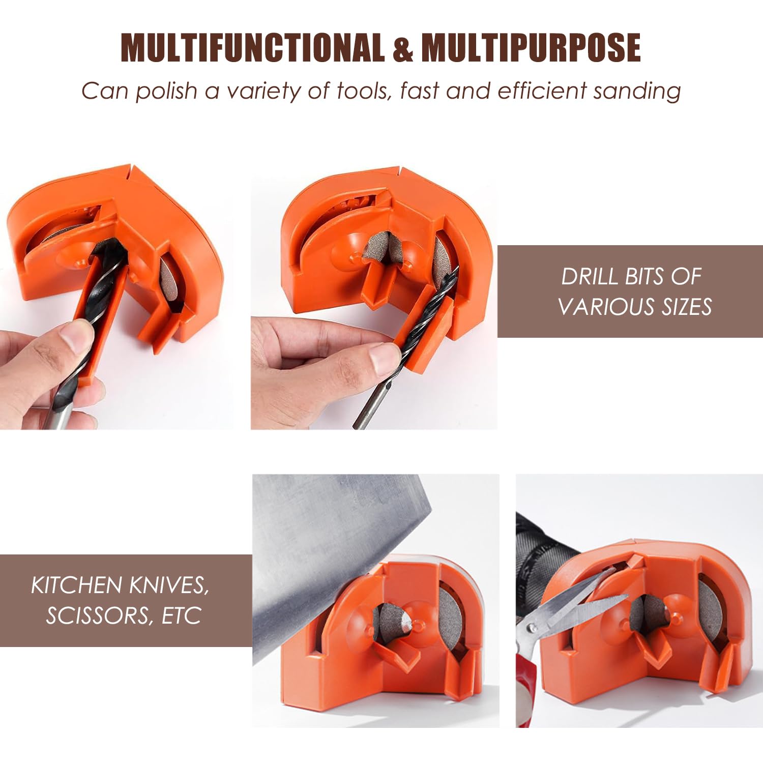 Professional Electric Drill Bit Sharpener - Carbide Drill Bit Grinding & Polishing Tool for All Drill Bits | Repair & Sharpen Drill Bits Efficiently | Perfect for DIY, Woodworking, Metalworking & Construction Projects