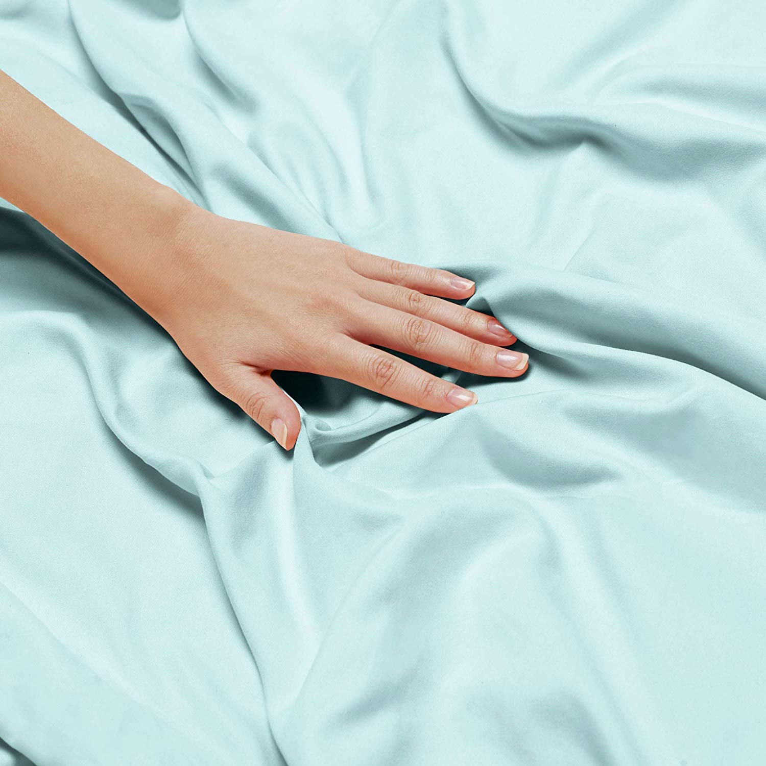 Premium 300 GSM Organic Cotton Duvet Cover & Comforter Set - 500 Thread Count, Sky Blue King Size (2-Piece) for Luxurious Bedroom Comfort & Hotel-Style Sleep Experience