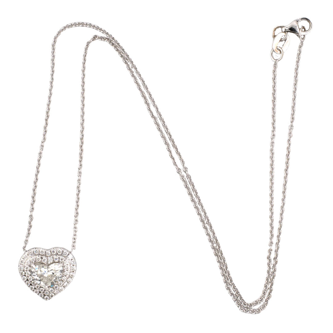 Exquisite Diamond Heart Shaped Cluster Pendant Necklace - 14K Gold Elegant Jewelry for Women - Perfect Gift for Valentine's Day, Anniversary & Romantic Occasions