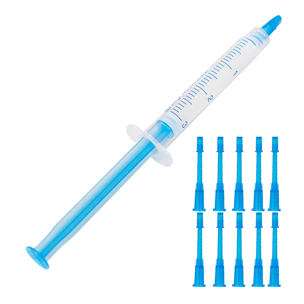 10-Pack 3ml Teeth Whitening Gel Syringes with 35% Carbamide Peroxide (CP) - Refillable Bleaching Gel Kit for Brighter, Whiter Teeth at Home | Perfect for Sensitive Teeth & DIY Whitening Treatments