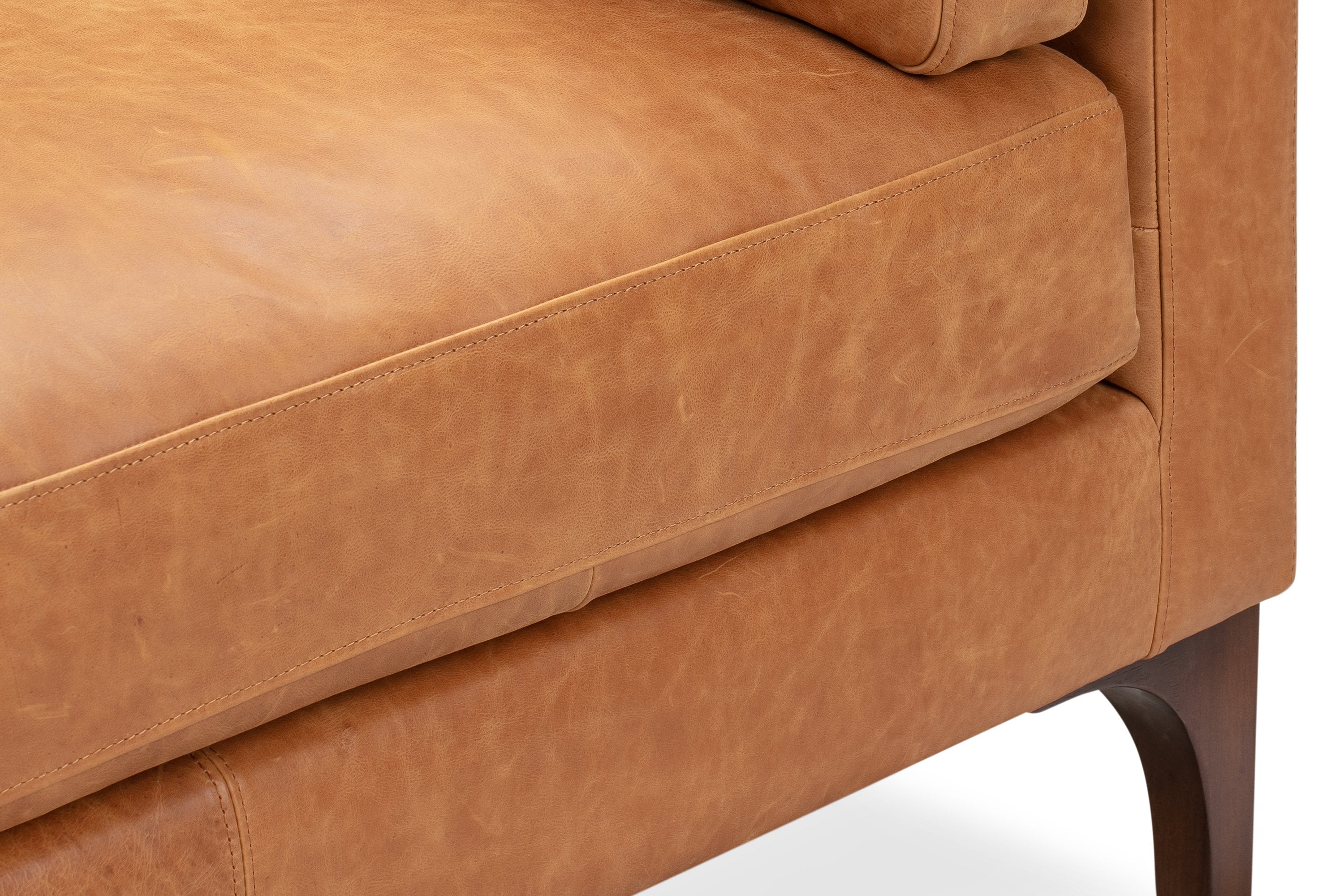 Premium Argan Leather Sofa - Luxurious Genuine Leather Couch for Living Room, Office & Lounge - Modern Comfortable Sectional Sofa for Home Decor