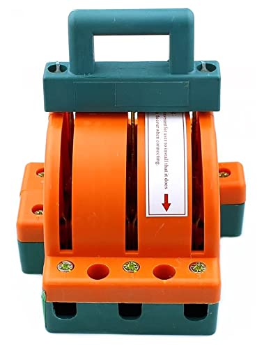 3P 100A Two-Way Double-Throw Knife Switch - 32A/63A/100A/160A/225A Heavy Duty Electrical Disconnect Switch 220V for Home & Industrial Use - Perfect for Generator Transfer, Power Distribution & Electrical Panel Safety
