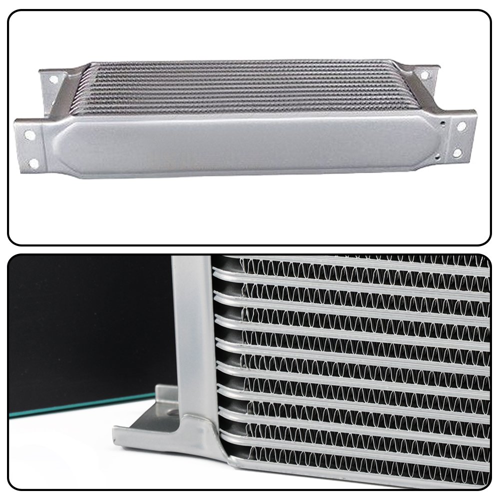 30 Row AN10 Universal Aluminum Oil Cooler Kit with 7