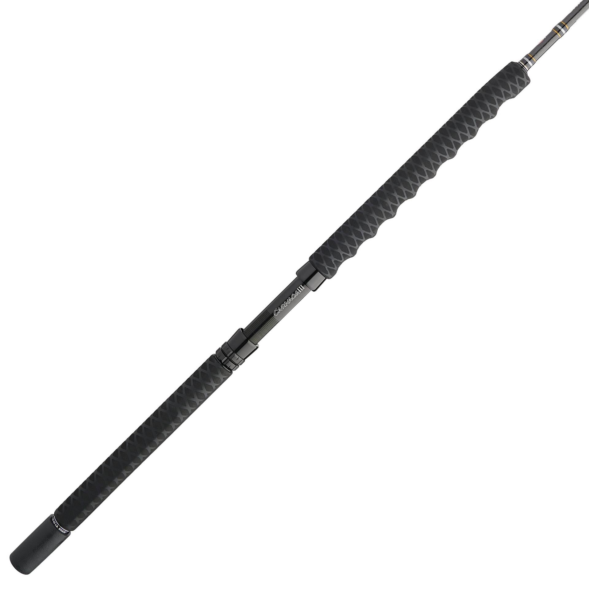 Carnage® III Conventional Boat Rod - Heavy Duty Saltwater Fishing Rod for Offshore & Inshore Angling - Perfect for Deep Sea, Pier, and Charter Boat Fishing