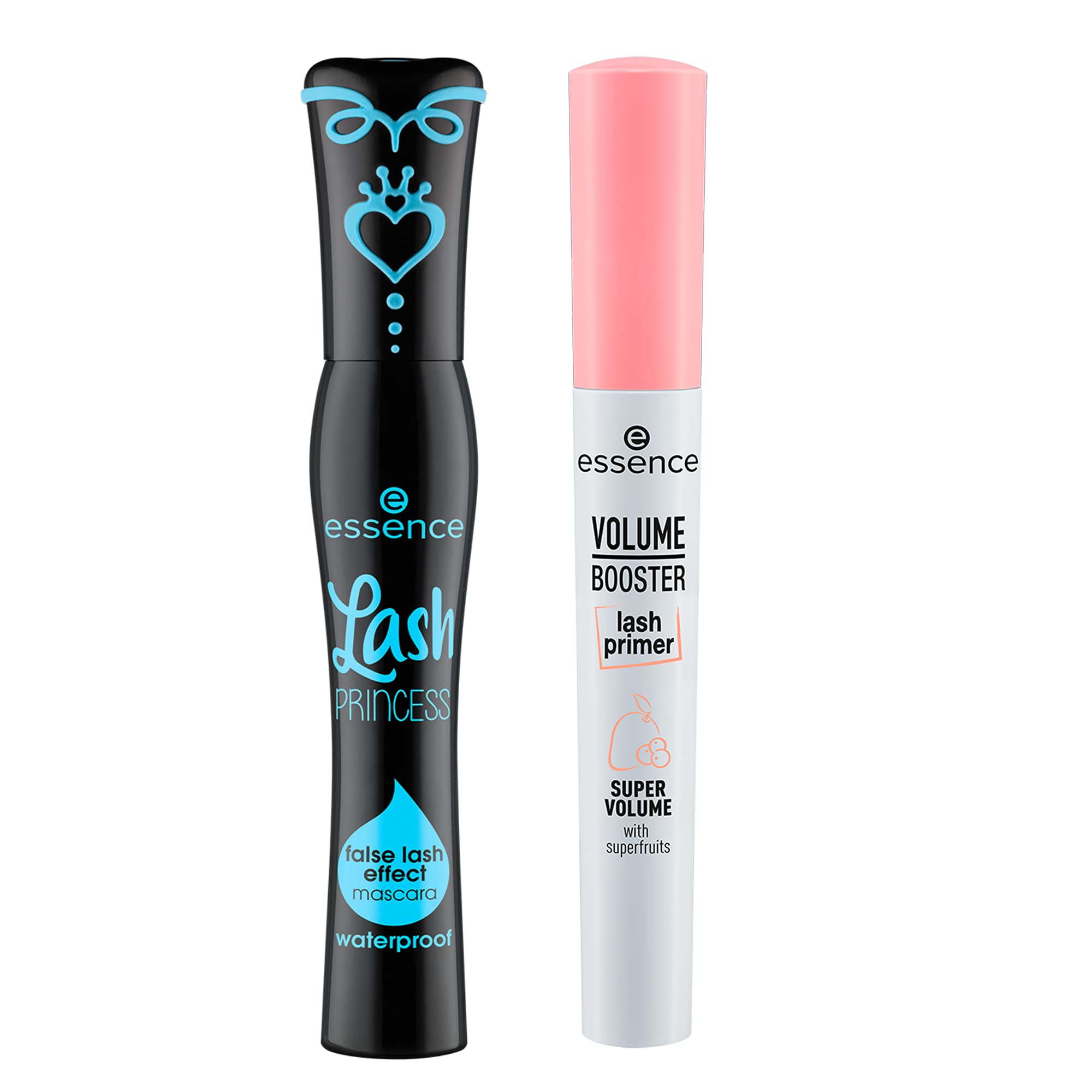 Lash Princess False Lash Waterproof Mascara & Volume Booster Lash Primer Set - Dramatic Length & Volume for Day & Night Looks
