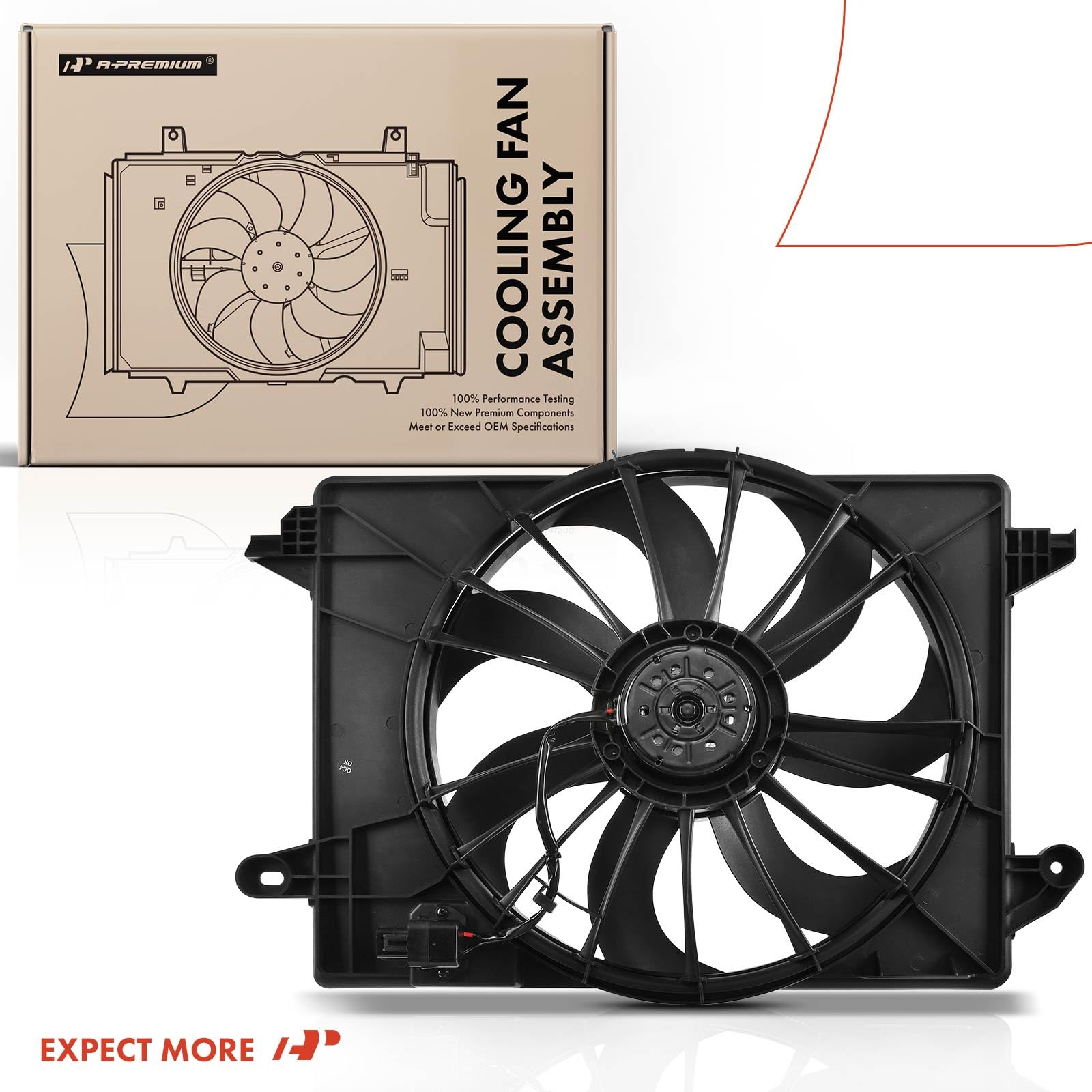 Premium Engine Radiator Cooling Fan Assembly for Dodge Charger 2009-2020, Challenger 2009-2019, Chrysler 300 2009-2019 - Direct Replacement for CF13063 - Perfect for Overheating Prevention & Summer Driving