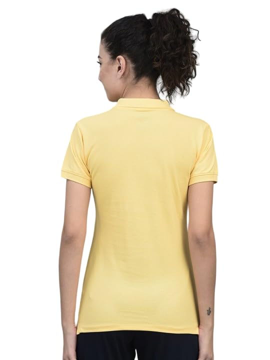 Bharatiya Cocoon Women's Pure Cotton Polo T-Shirt | Casual Polo Collar Half Sleeve Top | Breathable Plain Polo Shirt for Women | Perfect for Office, Golf & Summer Outings