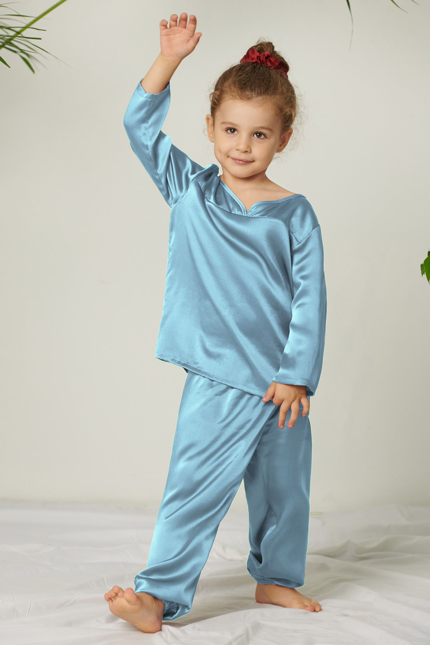 Kids Silk Pajama Set - Soft Pullover Sleepwear for Boys & Girls - Perfect for Bedtime, Lounging & Special Occasions