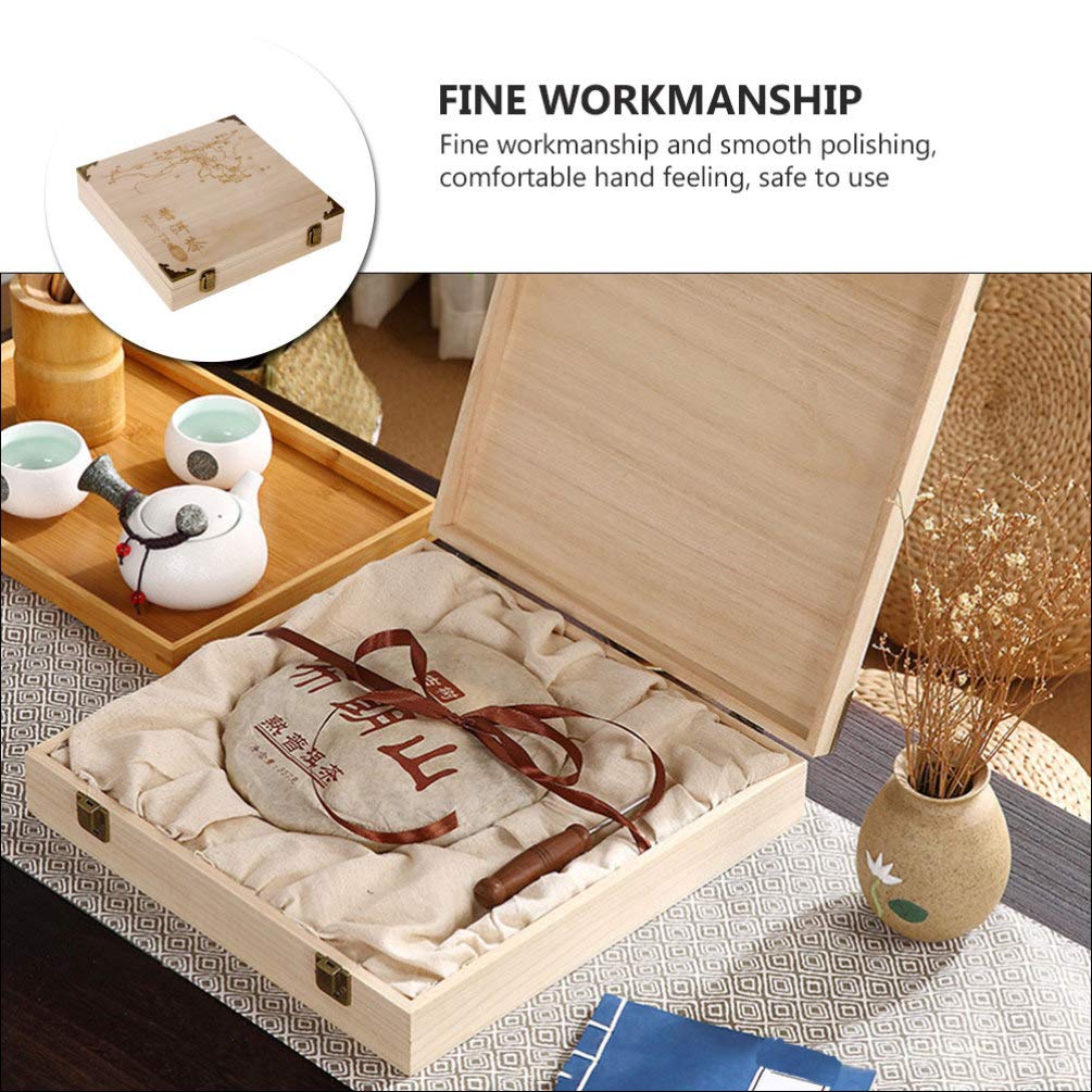 Premium Bamboo Tea Storage Box - Handcrafted Wooden Chest for Pu-erh Tea Cakes & Tea Sets | Eco-Friendly Organizer for Tea Lovers, Home Decor & Gift Giving