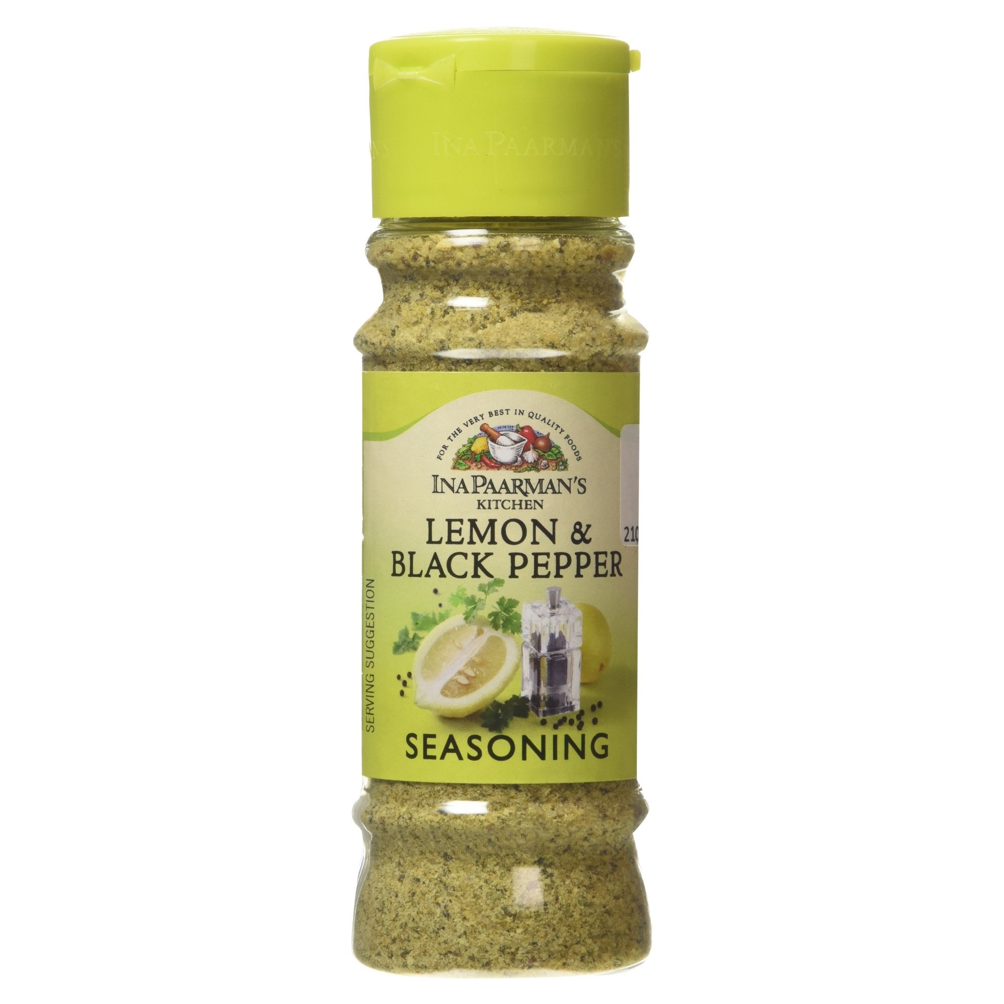 Ina Paarman's Lemon & Black Pepper Seasoning - 200ml Bottle | Zesty Spice Blend for Grilled Chicken, Fish & Salads | Premium South African Seasoning