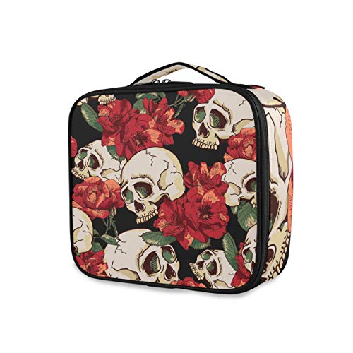 ALAZA Sugar Skull Toiletry Bag - Travel Makeup Pouch for Women & Men - Gym, Beach, Cosmetics Storage