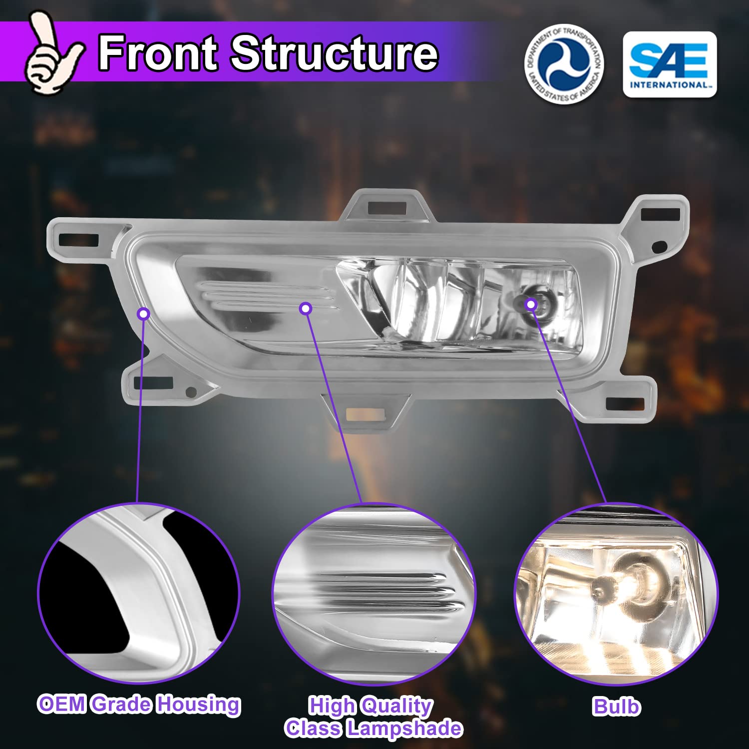 Nixon Offroad Fog Lights for Nissan Titan 2020-2025 (Excludes Titan XD) - Durable Fog Lamp Set, Driving Light Assembly Replacement (1 Pair) - Perfect for Night Driving & Off-Road Adventures