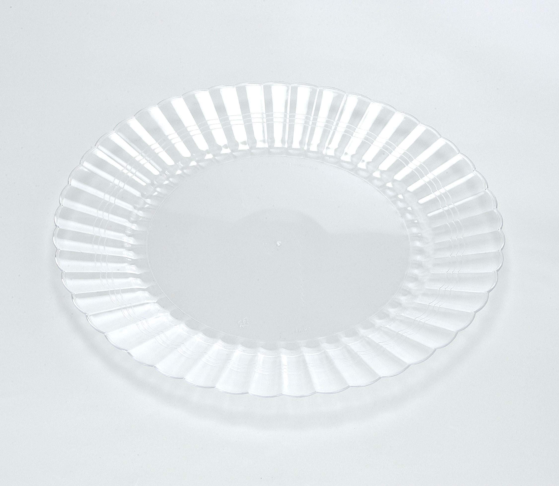 Koyal Disposable Dinner Plates - 10.25 Inch Clear Plastic Plates (Pack of 144) - Perfect for Parties, Catering, Picnics & Outdoor Events