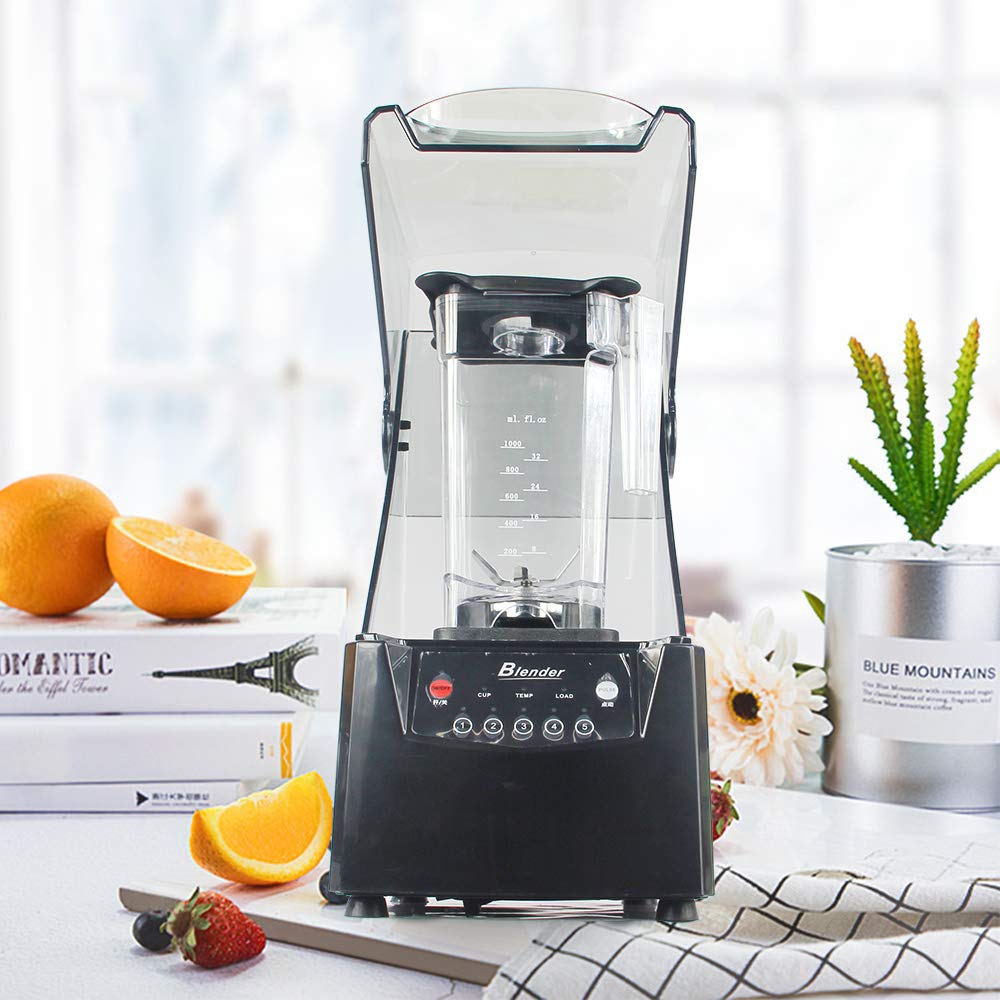 2600W Professional Commercial Blender - Soundproof Smoothie Maker with Shield Enclosure, Fruit Juicer & Mixer for Restaurants, Bars & Home Kitchens - PIOJNYEN Style #1
