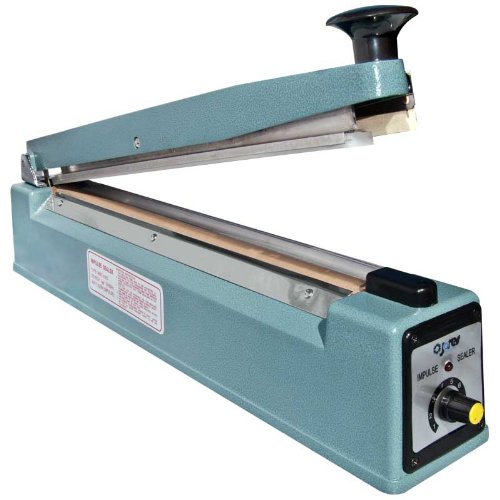 JORESTECH 16 Inch 400mm Manual Impulse Bag Sealer with Cutter - Heavy Duty Commercial Food Packaging Machine with Copper Transformer & Repair Kit - 110V for Sealing Plastic Bags, Snacks, Coffee, Spices (Model MMS-400C) - Perfect for Restaurants, Grocery Stores & Home Use