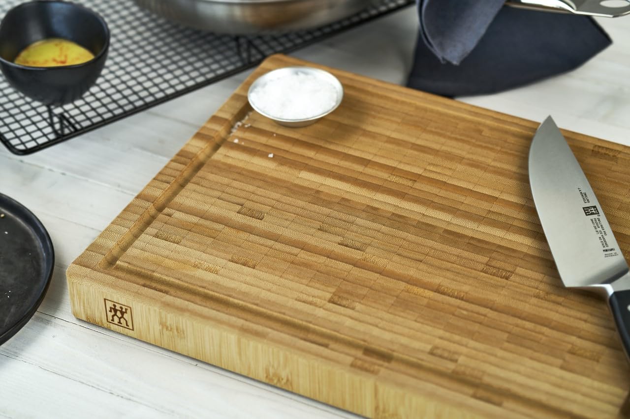 ZWILLING Premium Bamboo Cutting Board - Large Size for Kitchen, Meat & Vegetables | Durable & Eco-Friendly Chopping Board for Home Chefs & Cooking Enthusiasts
