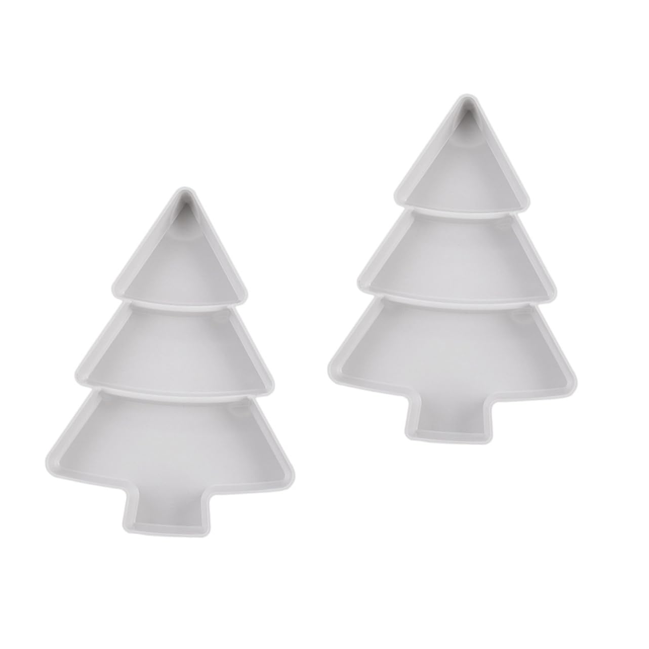 NOLITOY 4-Piece Christmas Appetizer Plates Set - Ceramic Snack Trays for Holiday Parties, Fruit Serving Bowls for Festive Gatherings, Christmas Tree-Themed Dinnerware for Holiday Entertaining