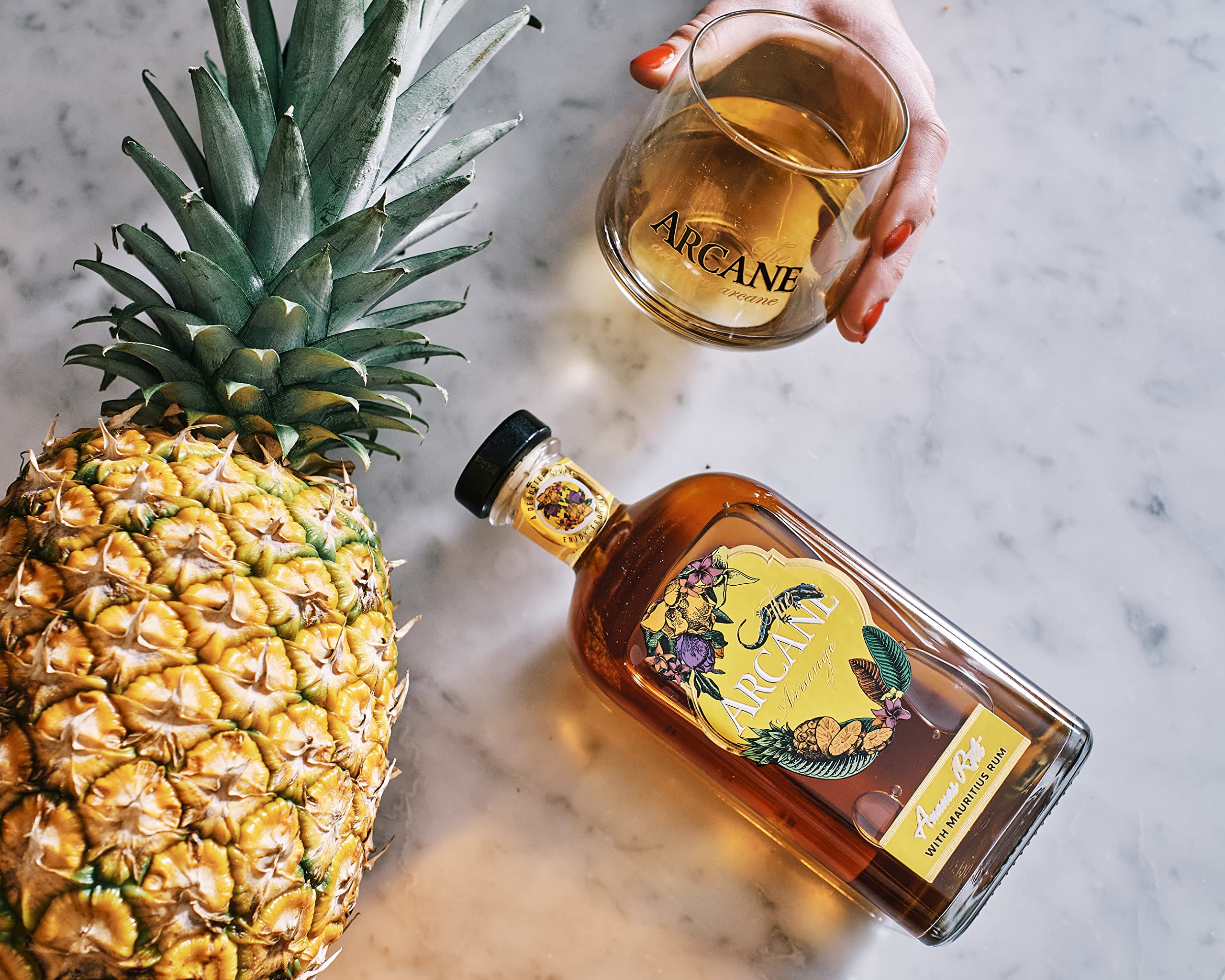 Premium Arcane Arranged Roast Pineapple Flavored Vodka 40% Vol. 0.7L - Perfect for Cocktails, Parties & Gift Giving