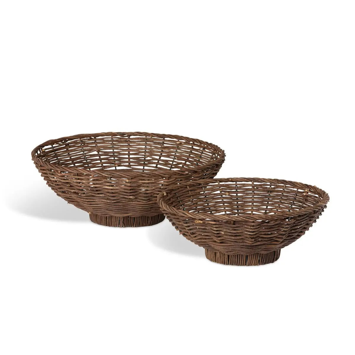 Island Palm Rattan Decorative Bowl Set - Handwoven Natural Fiber Serving Bowls for Fruits, Nuts, and Home Decor - Perfect for Boho Beach House, Coastal Kitchen, and Tropical Dining Table Decor