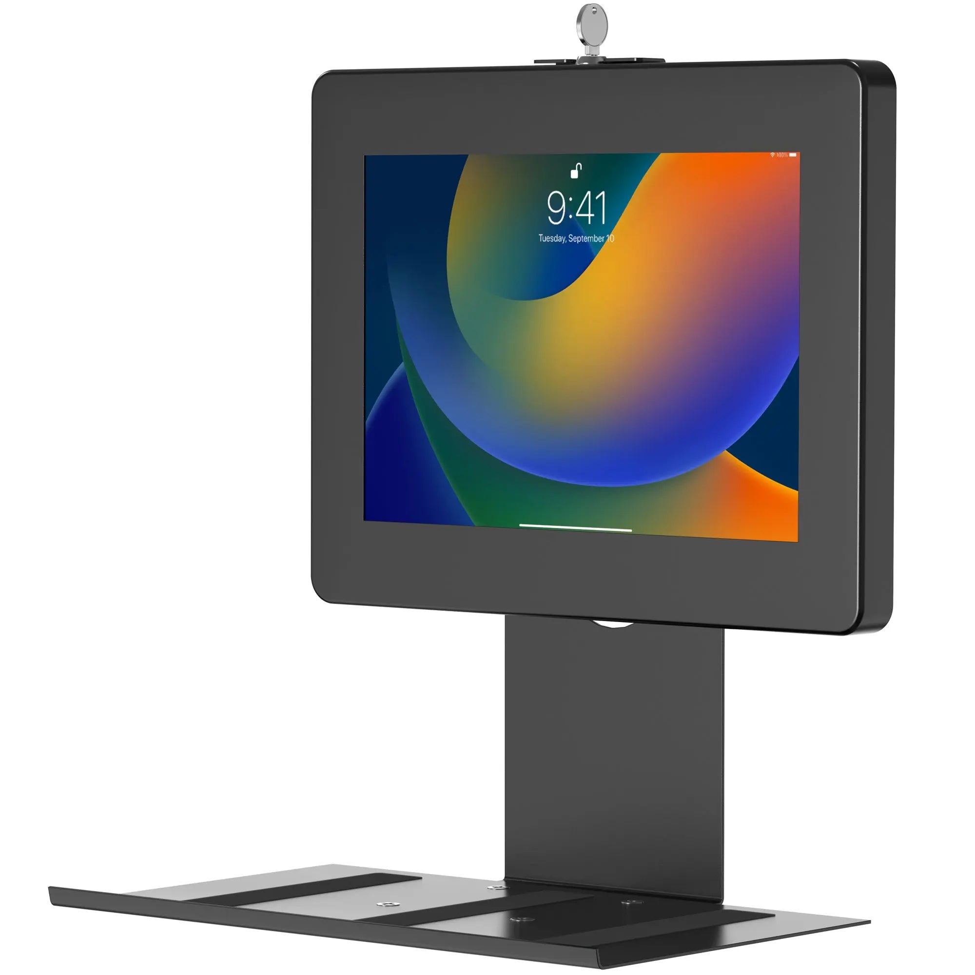 Wall Mount Security Enclosure with Adjustable Keyboard Tray - Secure Computer Protection for Office, Retail, and Public Spaces