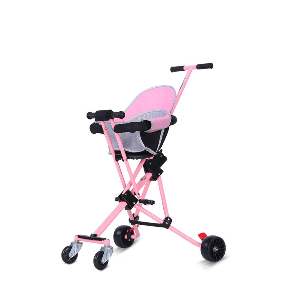 Angel Foldable Kids Tricycle Stroller - Lightweight Travel Bike for Toddlers 2-5 Years Old | One-Step Design for Easy Storage | Perfect for Outdoor Play, Park Visits & Airplane Trips
