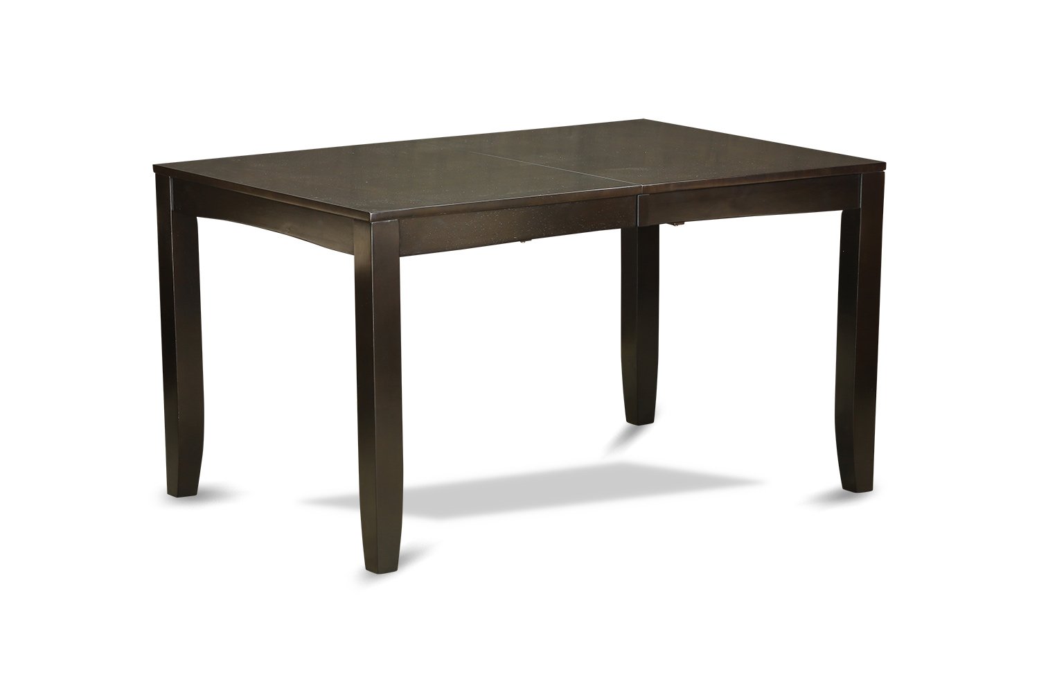 East West Furniture LYPF5-CAP-C Lynfield 5-Piece Kitchen Dining Set for 4 - 36x66 Inch Rectangle Table with Butterfly Leaf Extension & 4 Linen Upholstered Chairs | Perfect for Small Spaces, Breakfast Nooks & Cozy Family Meals