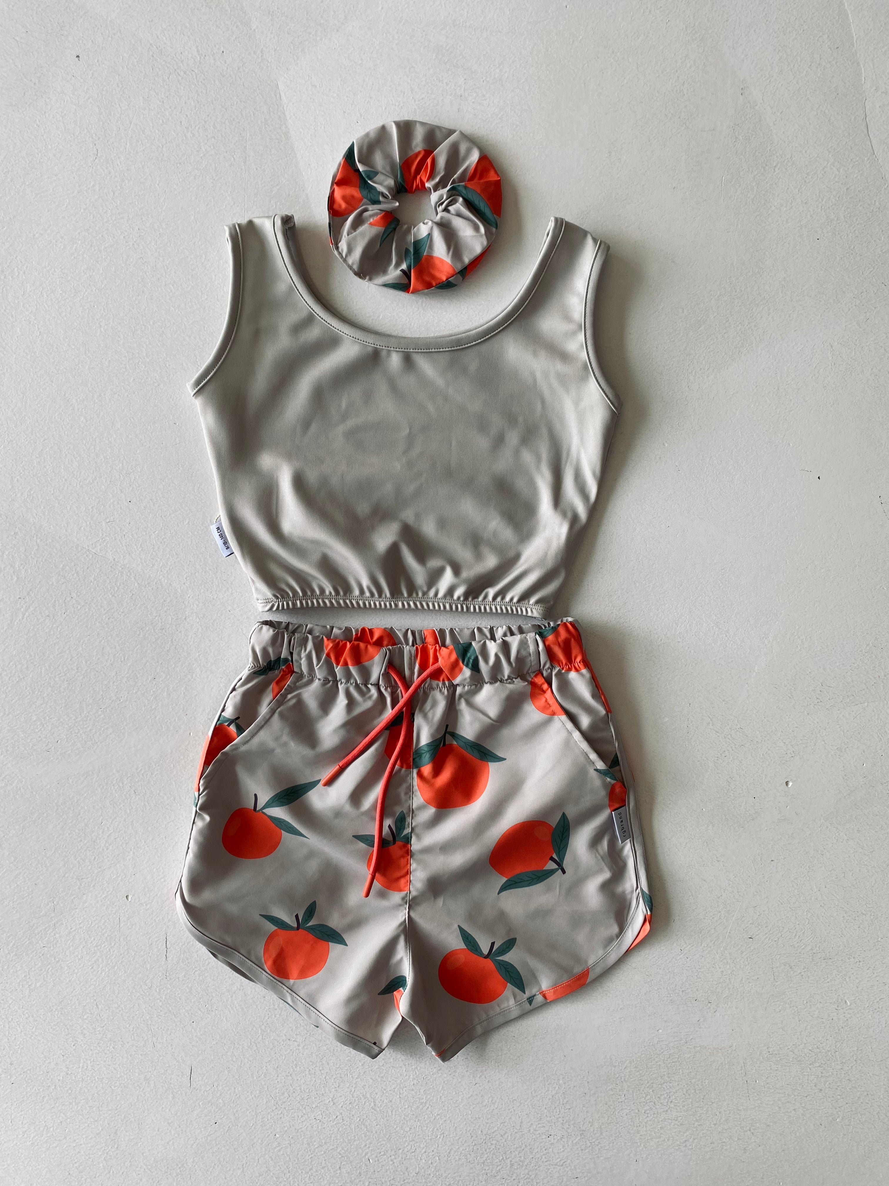 Lemon Print 2-Piece Swimsuit Set with Headband for Girls 9-15 Years | Quick-Dry Fabric | Beach, Pool & Summer Vacation Outfit