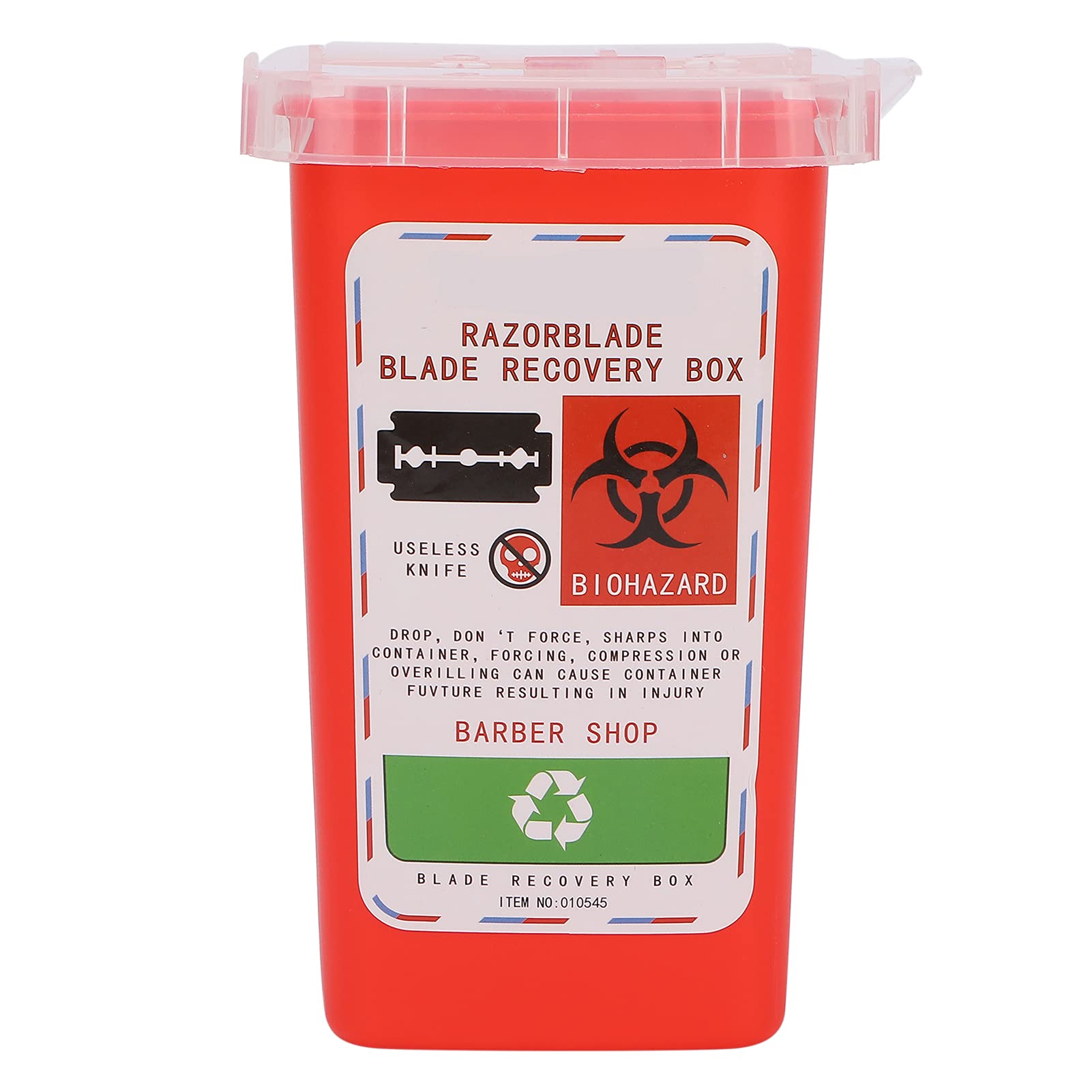 Professional Barber Blade Disposal Box - Safe & Hygienic Razor Blade Container for Hair Salons & Shaving at Home (Red)