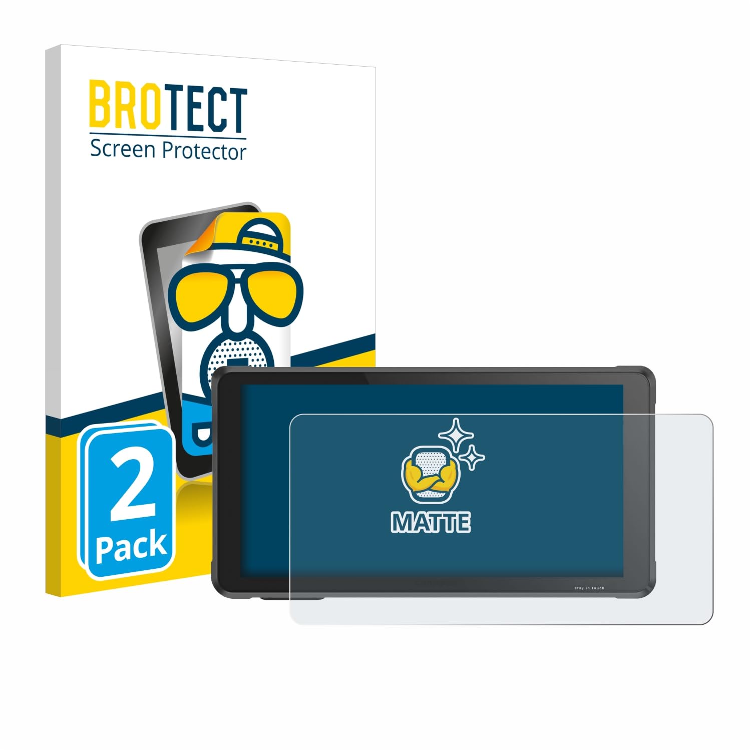 Brotect Anti-Glare Matte Screen Protector for Interphone RideSync - 2 Pack Anti-Fingerprint Protection Film | Perfect for Motorcycle Navigation & Outdoor Riding Visibility