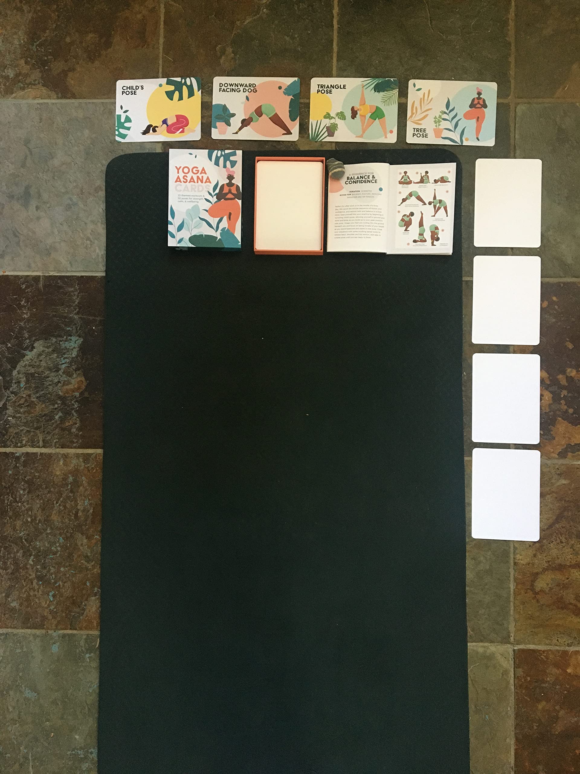 Yoga Asana Cards: 50 Poses & 25 Sequences for Home Practice, Studio & Travel - Premium Wellness Yoga Flash Cards for Beginners to Advanced