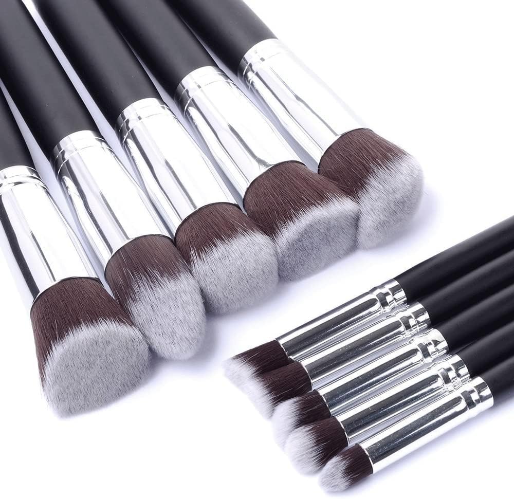 10-Piece Professional Makeup Brush Set - Premium Cosmetic Brushes for Foundation, Eyeshadow & Blending - Perfect Makeup Kit for Women & Girls (Ideal for Travel, Home & Professional Use)