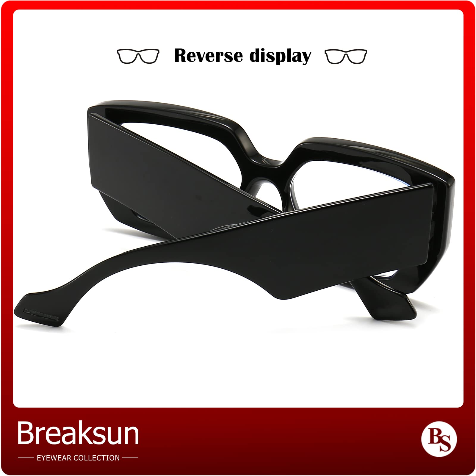 Blue Light Blocking Glasses for Women & Men - Thick Frame Oversized Square Computer Gaming Eyeglasses - Reduce Eye Strain for Work, Gaming & Screen Time