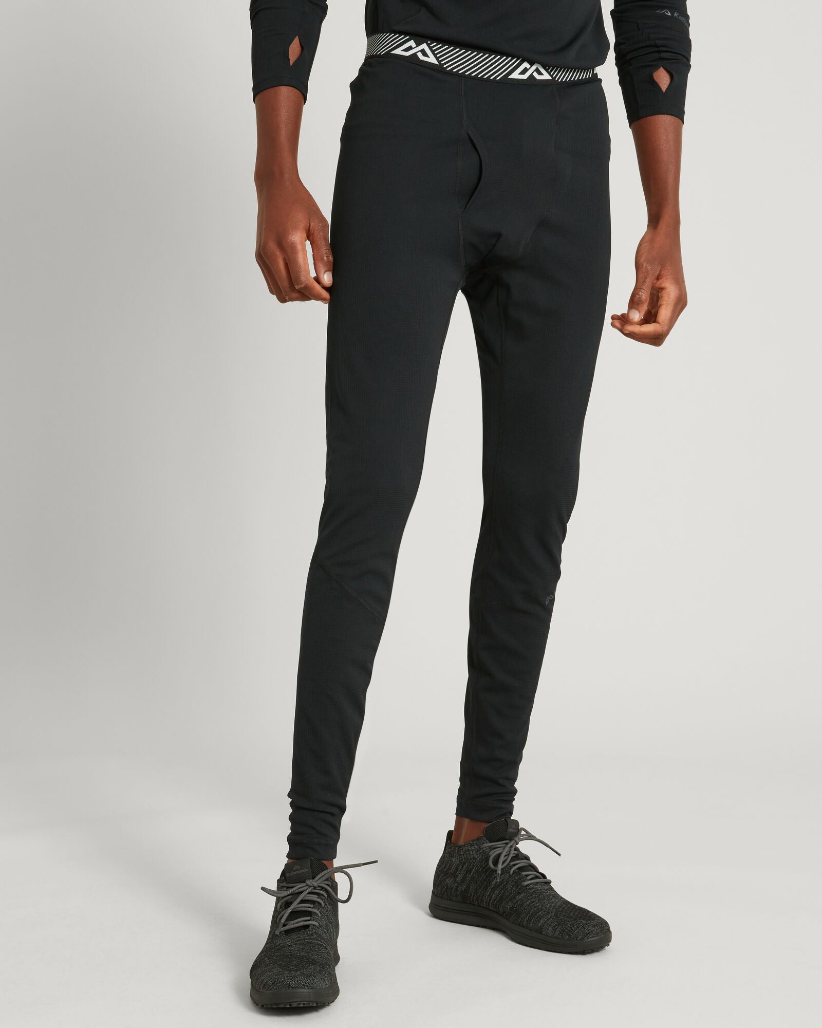 KMDAction Men's Thermal Underwear Long Johns Pants - Black | Winter Base Layer for Cold Weather, Hiking & Outdoor Activities