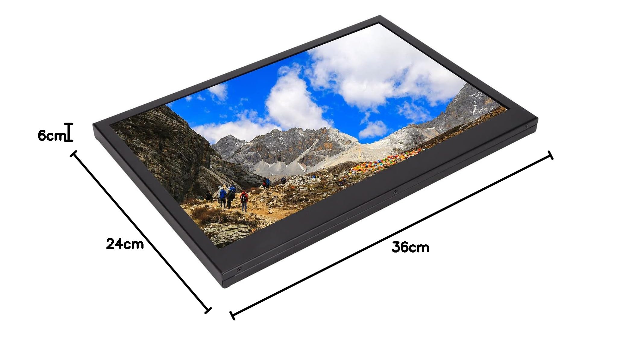 KKPLZZ 13-inch Portable Monitor with 1440x900 IPS HD Screen & HDR Technology - Ultra Slim External Display for Laptop, Smartphone, Gaming, and Office Work