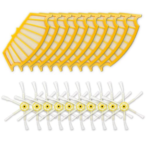 Syenrgy Digital Vacuum Cleaner Accessory Kit for iRobot Roomba 510 & 500 Series - 10 Side Brushes & Filters Included | Perfect for Pet Hair, Hard Floors & Deep Cleaning