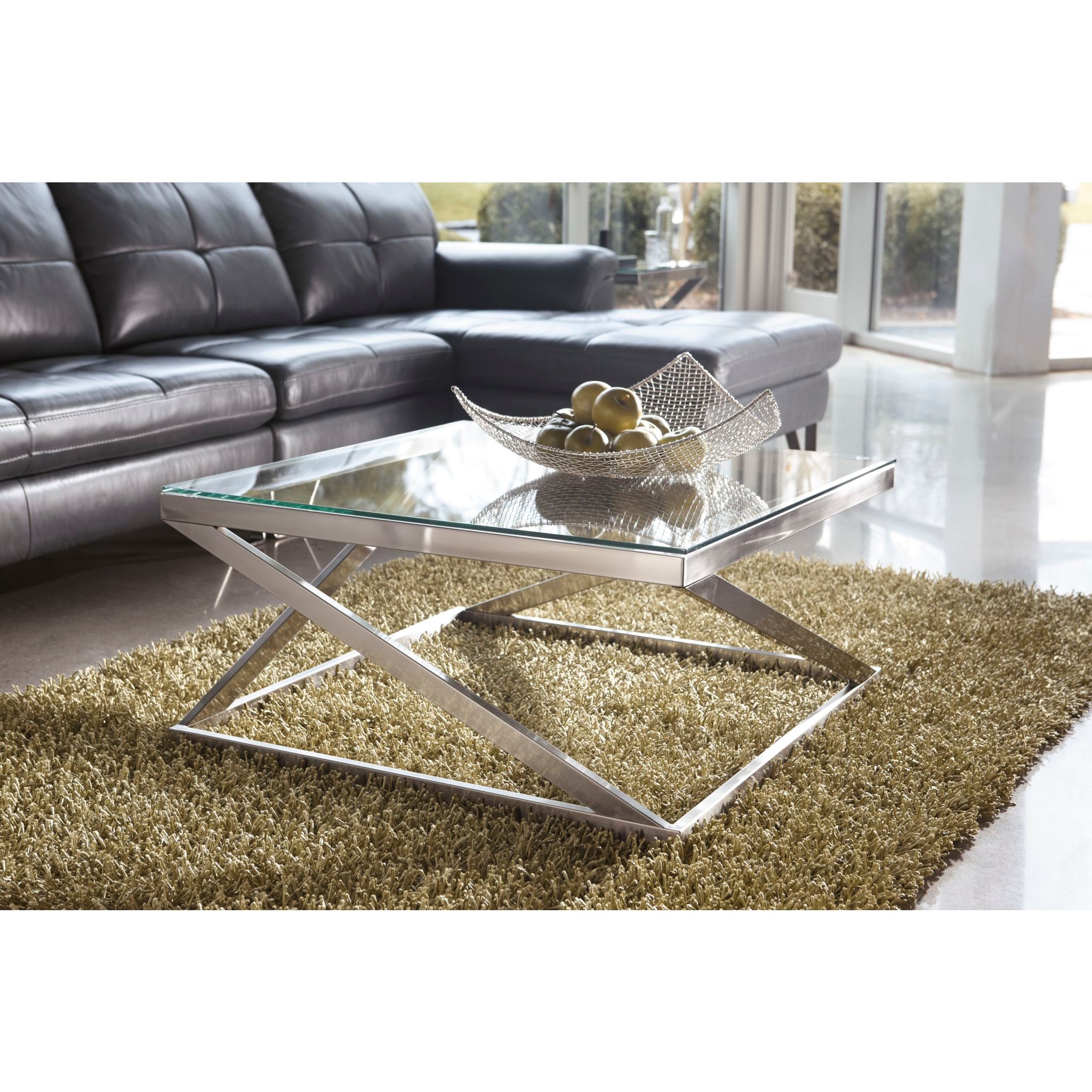 Modern Square Cocktail Table - Stylish Coffee Table for Living Room, Lounge & Office - Perfect for Small Spaces, Entertaining & Home Decor