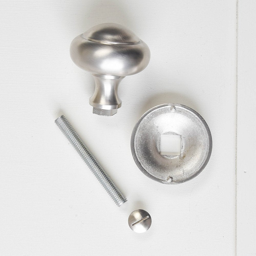 3 Inch Round Satin Nickel Door Pull - Modern Cabinet & Drawer Handle for Home & Office Furniture - Perfect for Kitchen, Bathroom, and Closet Doors