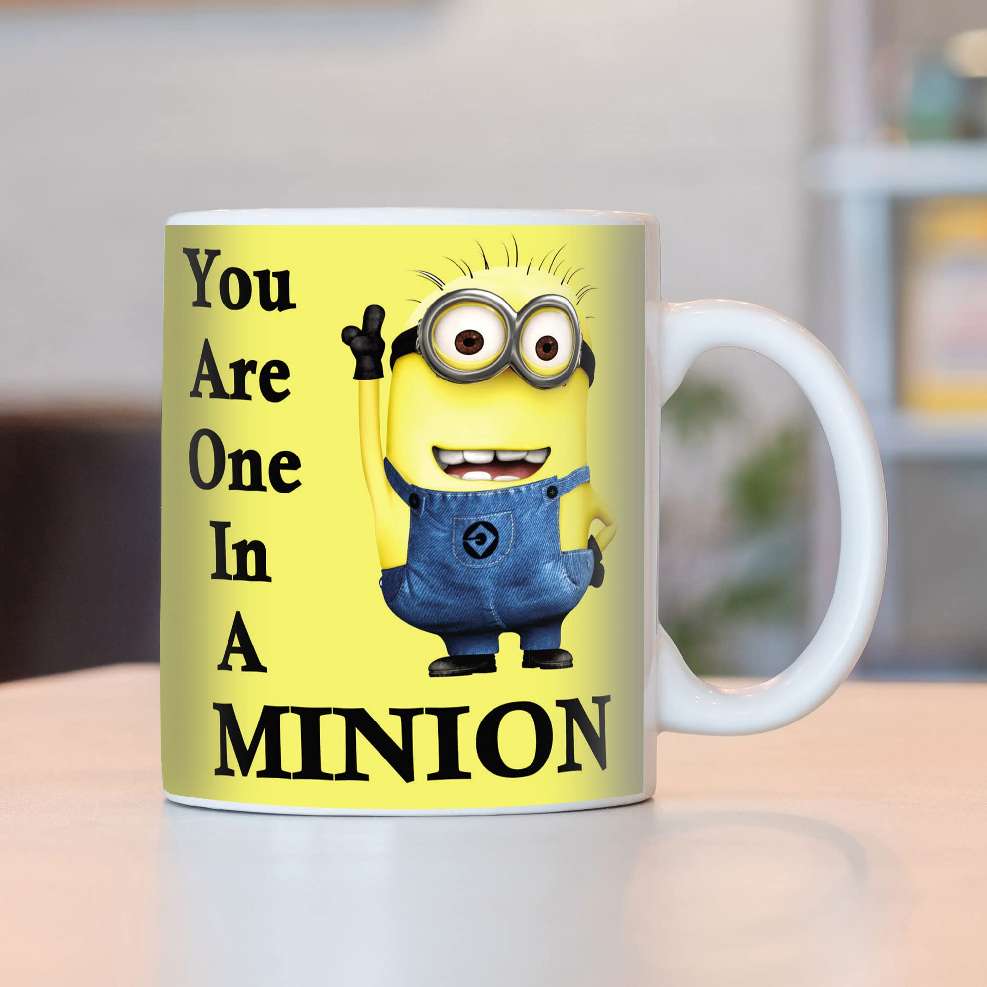 One in A Minion Ceramic Coffee Mug - 330ml Funny Minions Themed Cup for Kids, Friends, Birthday & Holiday Gifts - Perfect for School, Office, or Home Use