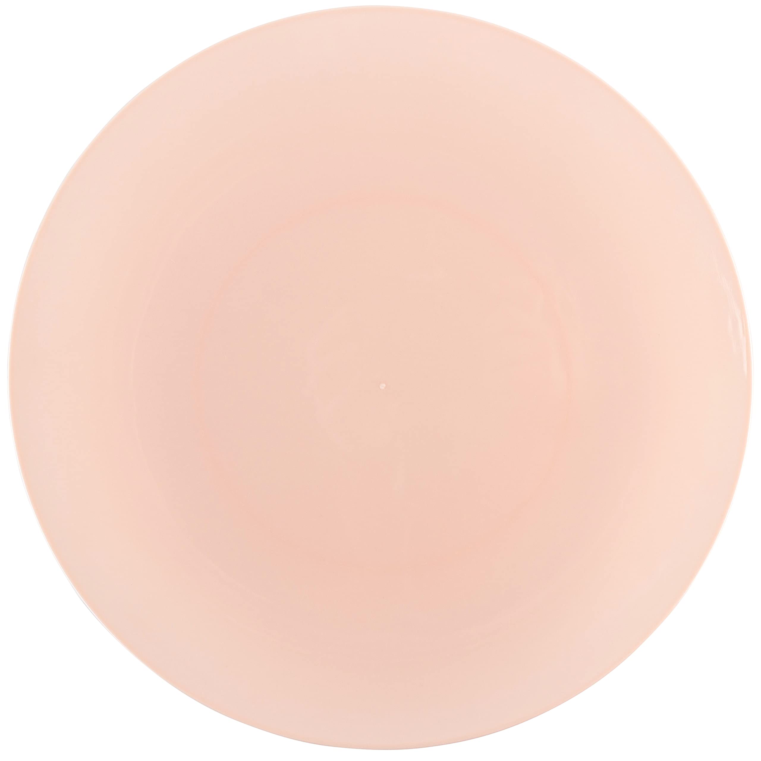Premium Heavyweight White & Gold Plastic Party Plates - Elegant Disposable Tableware for Weddings, Birthdays & Special Events (64-Pack, Curve Design, Pink Accents)